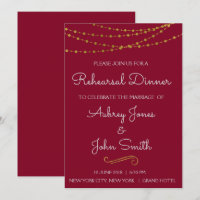 Dîner de répétition Gold Foil String