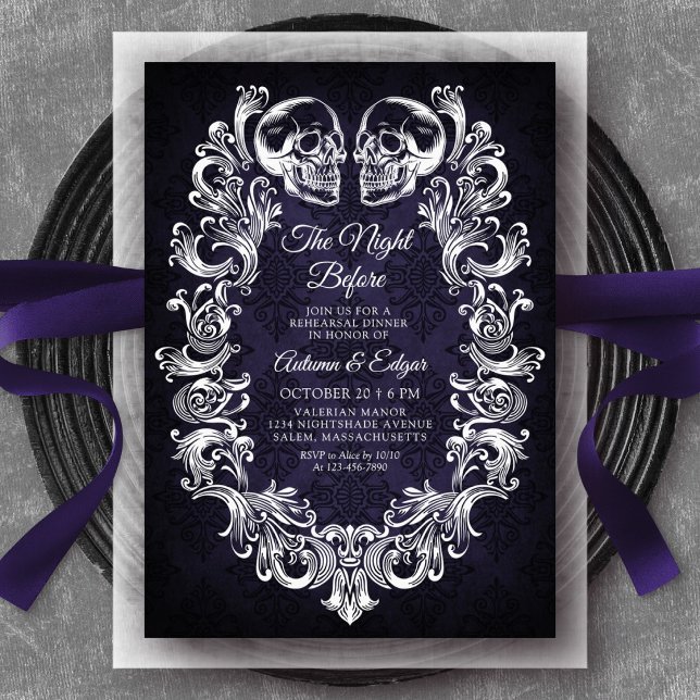 Invitation Dîner de répétition Halloween gothique (Créateur téléchargé)