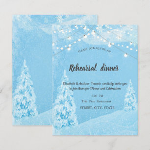 Invitation Dîner de répétition hivernal au pin