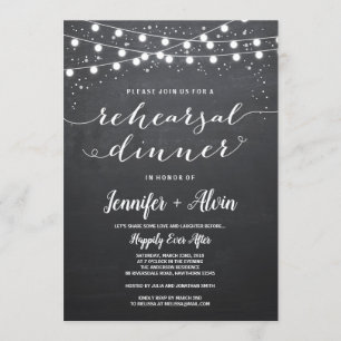 Invitation Dîner de répétition Invitation, Lumière du jardin
