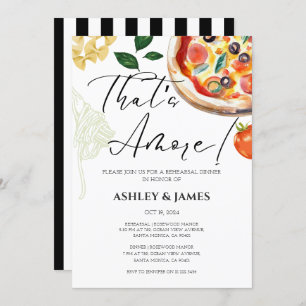 Invitation Dîner de répétition italien Décontracté c'est plus