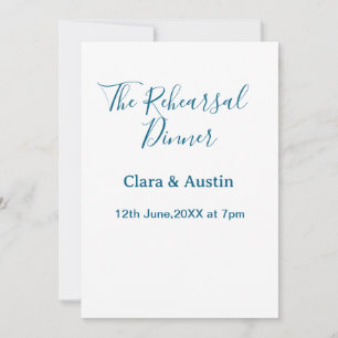 Invitation dîner de répétition la veille simple minimal m