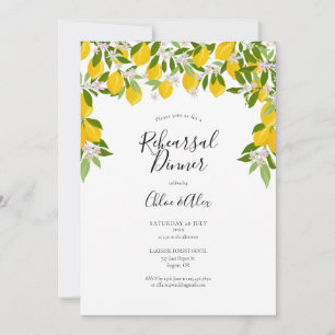 Invitation Dîner de répétition Lemons Blossom