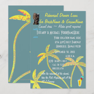 Invitation Dîner de répétition Luau