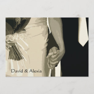 Invitation Dîner de répétition Mariage à main levée Invitatio