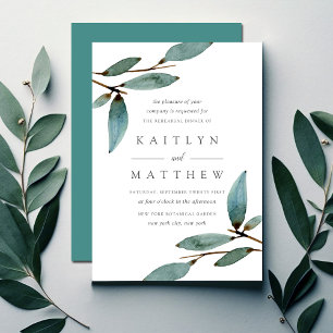 Invitation Dîner de répétition Mariage Bliss Botanique