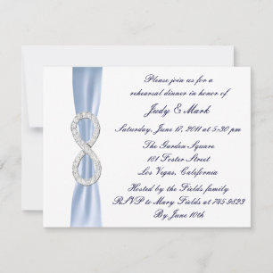 Invitation Dîner de répétition Mariage Blue Infinity Invitati