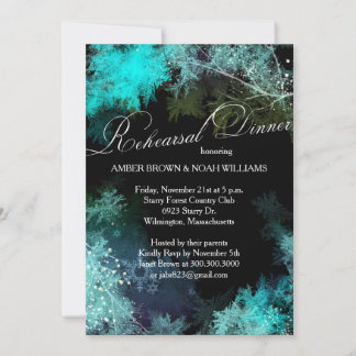 Invitation Dîner de répétition Mariage de forêt