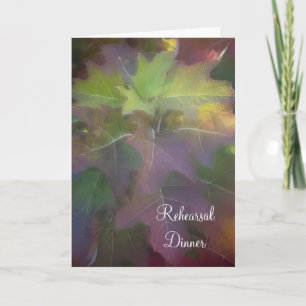 Invitation Dîner de répétition Mariage de la feuille de chêne