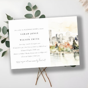 Invitation Dîner de répétition Mariage de l'Oregon de Portlan
