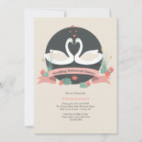 Dîner de répétition Mariage des cygnes gracieux In