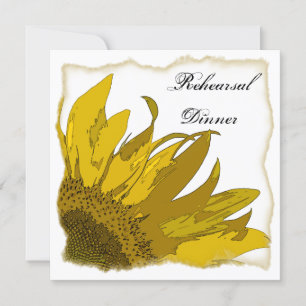 Invitation Dîner de répétition Mariage du Sunflower Corner