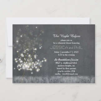 Invitation Dîner de répétition Mariage en niveaux de gris