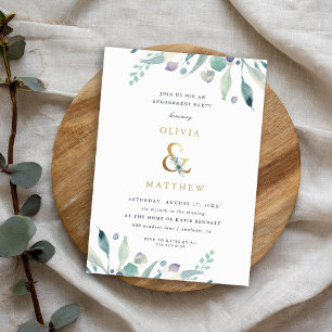 Invitation Dîner de répétition Mariage Floral de luxe Invitat