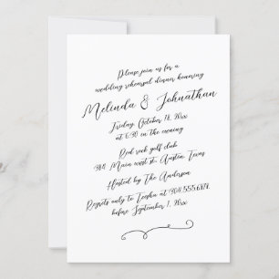 Invitation Dîner de répétition mariage, Modern Rustic