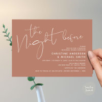 Dîner De Répétition Mariage Moderne, La Nuit Avant