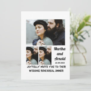Invitation Dîner de répétition mariage personnalisé 3 Collage