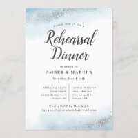 Dîner de répétition Mariage Romantique Blue Ombre