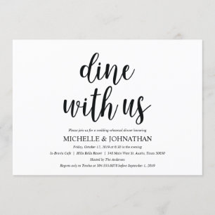 Invitation Dîner de répétition Mariage Rustic Kraft Invitatio