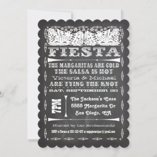 Invitation Dîner de répétition mexicaine Chalkboard