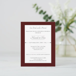 Invitation Dîner de répétition minimaliste des flèches   Roug