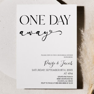 Invitation Dîner de répétition minimaliste d'un jour