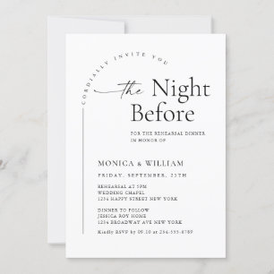 Invitation Dîner de répétition minimaliste élégant