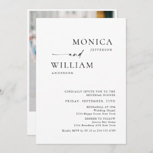 Invitation Dîner de répétition minimaliste élégant