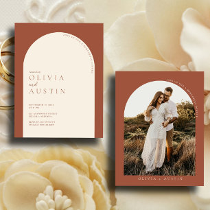 Invitation Dîner de répétition minimaliste en terre cuite