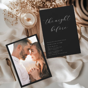 Invitation Dîner de répétition minimaliste manuscrit