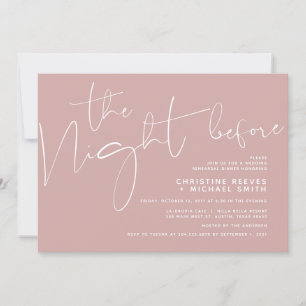 Invitation Dîner de répétition minimaliste pour Mariage de sc