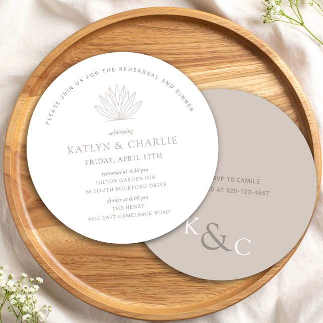 Invitation Dîner de répétition moderne du Sud-Ouest Invitatio (Modern Southwestern Rehearsal Dinner Invitation)