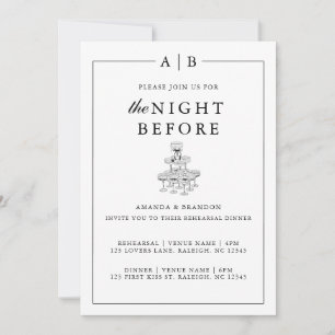 Invitation Dîner de répétition moderne et élégant
