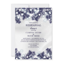 Dîner de répétition motif élégant aux fleurs bleue