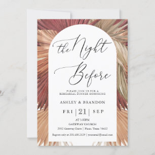 Invitation Dîner de répétition Pampas Grass Boho