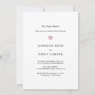 Invitation Dîner de répétition personnalisé
