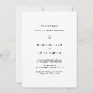 Invitation Dîner de répétition personnalisé