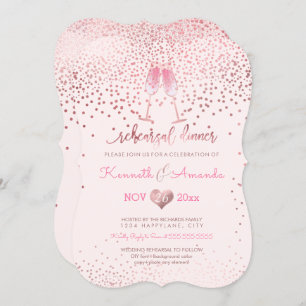 Invitation Dîner de répétition PixDezines/Bubbles+Champagne r