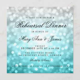 Invitation Dîner de répétition Plage Ombre Lumières Parties s