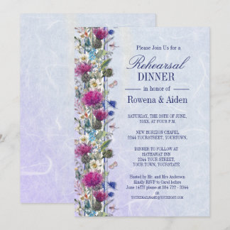 Invitation Dîner de répétition pour Mariage écossais de chard