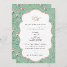 Dîner de répétition rose Cameo Green et Gossamer