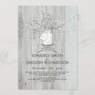 Invitation Dîner de répétition rustique pour bébé