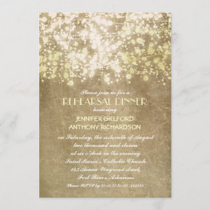 Invitation dîner de répétition rustique vintage