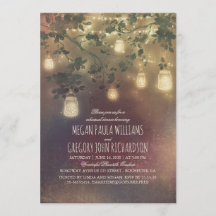 Invitation Dîner de répétition Rustique Vintage Mason Jar Lig