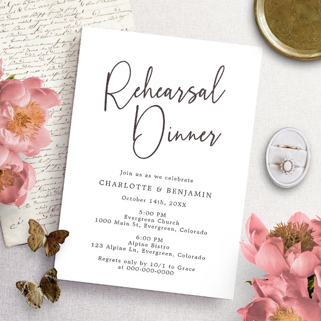 Invitation Dîner de répétition simple (Créateur téléchargé)