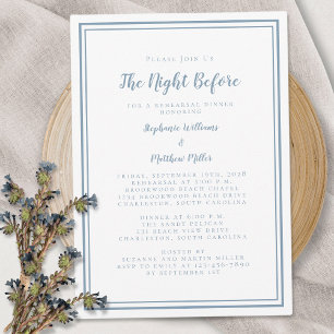 Invitation Dîner de répétition Soirée Mariage avant   Dusty B