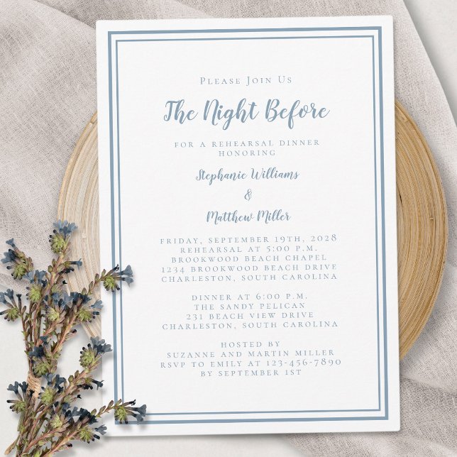 Invitation Dîner de répétition Soirée Mariage avant | Dusty B (Créateur téléchargé)