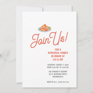 Invitation Dîner de répétition Spaghetti