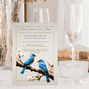 Invitation Dîner de répétition Spring Bluebirds