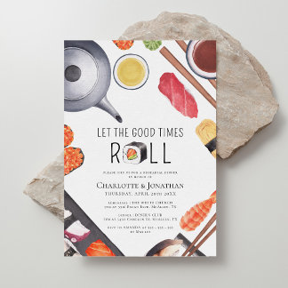 Invitation Dîner de répétition sur le thème du Sushi moderne